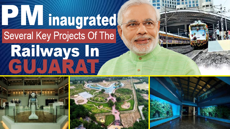 PM Narendra Modi Will inaugurate rail projects In Gujarat
