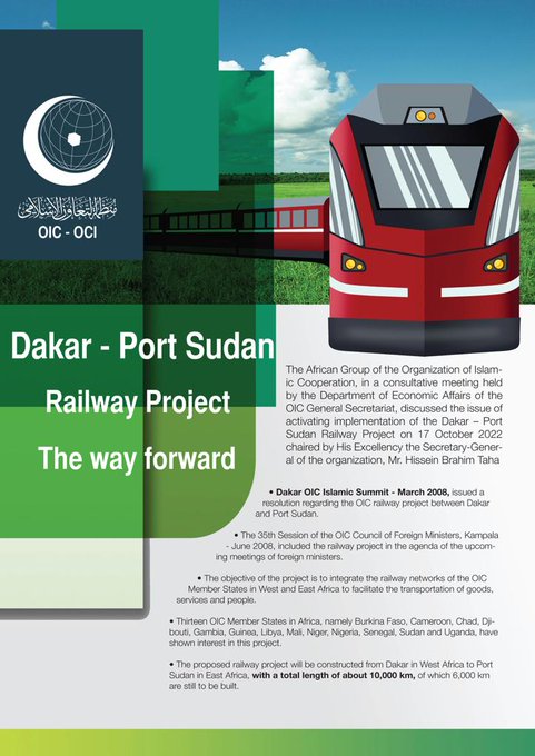 OIC, African Group Revive Dakar-Port Sudan Railway Project