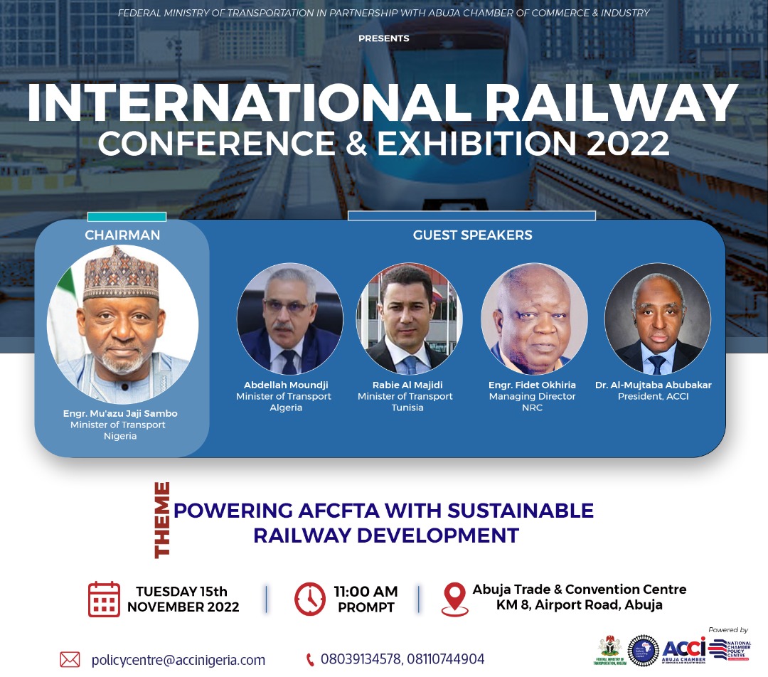 African Transport Ministers to Attend International Railway Conference in Abuja Next Tuesday